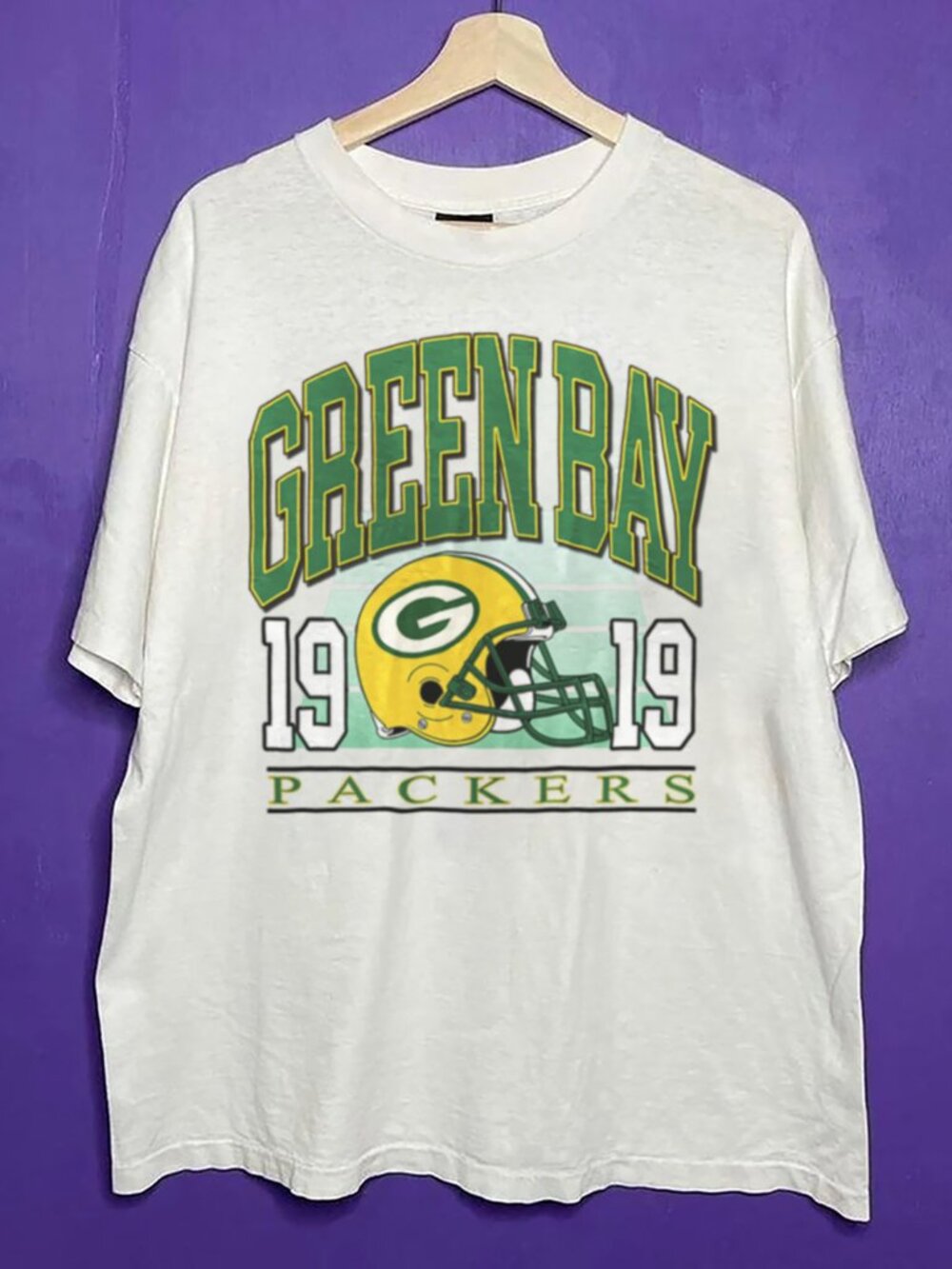 Vintage Green Bay Packers Football Logo Crewneck Shirt, NFL Green Bay Shirt Tee